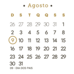 Calendario Agosto 2026