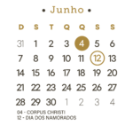 Calendario Junho 2026