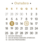 Calendario Outubro 2026