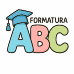 Formatura ABC letreiro tons pasteis