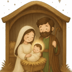 Natal Nascimento de Jesus fofo celeiro