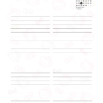 Planner Hello Kitty Abril Miolo Agenda Sabado e Domingo sem Hora