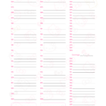 Planner Hello Kitty Agenda Semanal Pagina QUI SEX SAB DOM