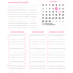 Planner Hello Kitty Calendario Mensal Junho