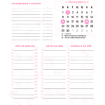 Planner Hello Kitty Calendario Mensal Novembro