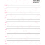Planner Hello Kitty Julho Miolo Agenda