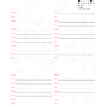 Planner Hello Kitty Novembro Miolo Agenda Sabado e Domingo