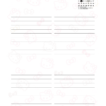 Planner Hello Kitty Outubro Miolo Agenda Sabado e Domingo sem Hora