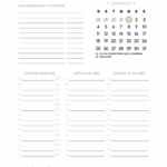 Planner Tons Pasteis Calendario Mensal Janeiro