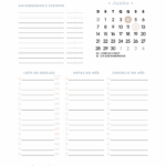 Planner Tons Pasteis Calendario Mensal Junho