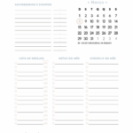 Planner Tons Pasteis Calendario Mensal Marco