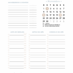Planner Tons Pasteis Calendario Mensal Novembro