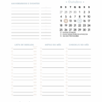 Planner Tons Pasteis Calendario Mensal Outubro