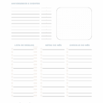 Planner Tons Pasteis Calendario Mensal Permanente Dezembro