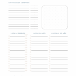 Planner Tons Pasteis Calendario Mensal Permanente Janeiro