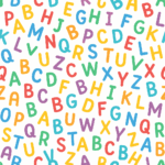 fundo digital alfabeto colorido Formatura ABC