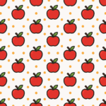 fundo digital macas e bolinhas Formatura ABC