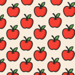 fundo digital macas fofas Formatura ABC