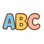 letras abc cor pastel