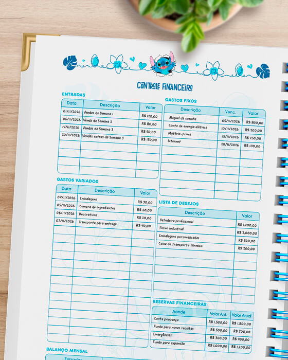 Controle Financeiro de Exemplo Planner Stitch Controle Financeiro de Exemplo Planner Stitch