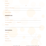 Dados Pessoais e Dados Profissionais Planner Capivara