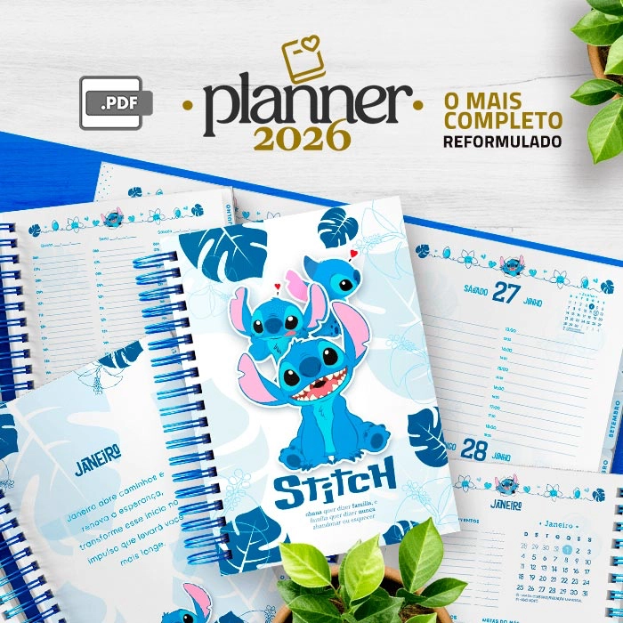 Planner Stitch 2026 para Imprimir PDF