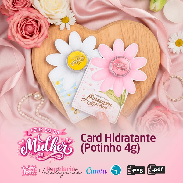 Card com Hidratante Dia da Mulher