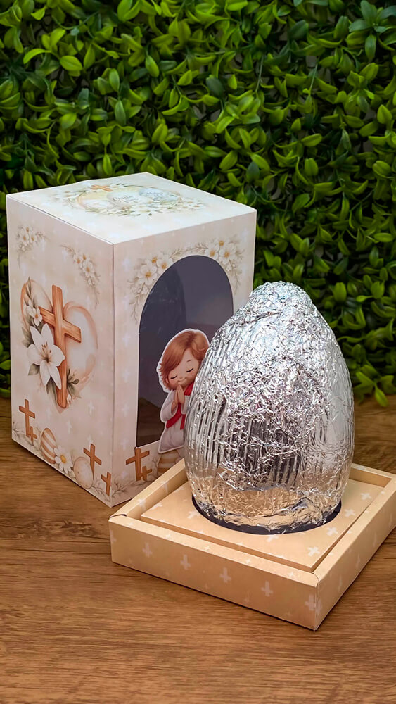 Caixa Vitrine para ovo Pascoa Crista
