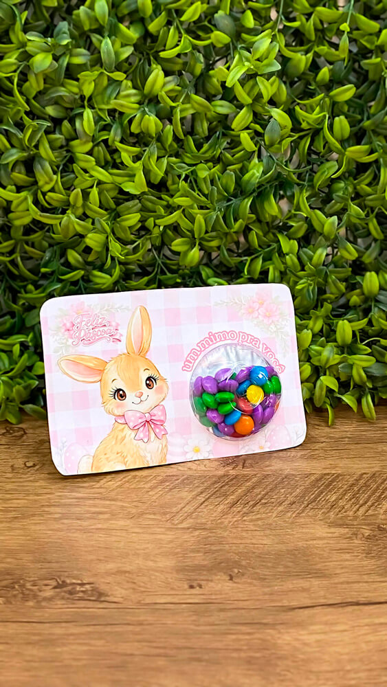 Card para Blister Coelha Rosa