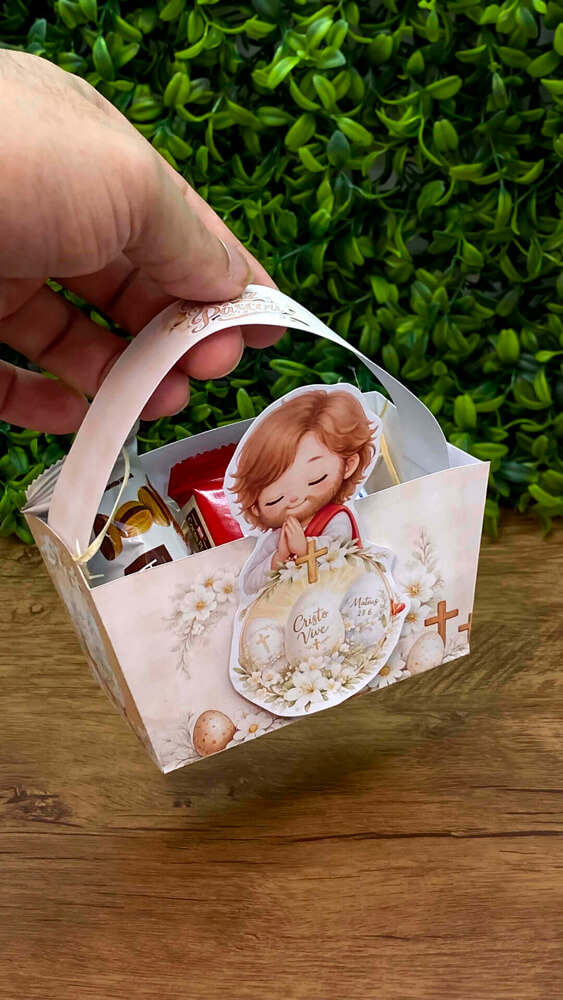 Cestinha Pascoa Crista