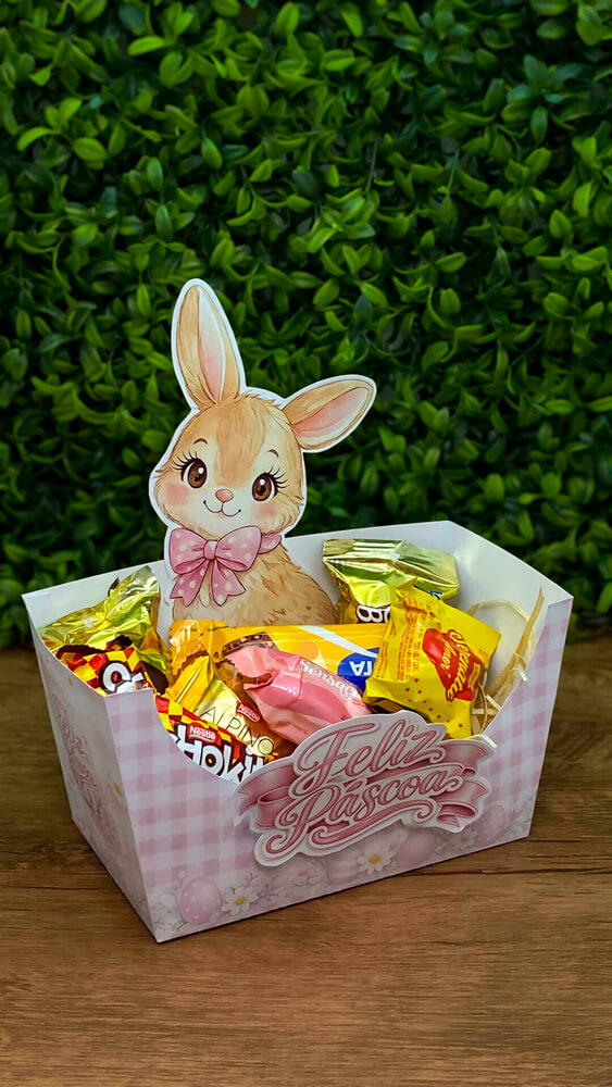 Cestinha cenario grande Coelha Menina