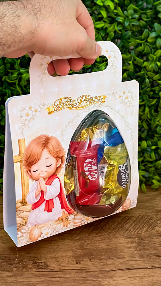 Sacolinha para Ovo ou Blister Pascoa Crista