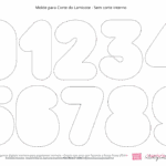 Cake Topper estilo balao contorno numeros