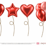 topo de bolo baloes vermelho escuro