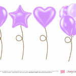topo de bolo roxo claro