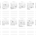 Calendário 2027 A4 Horizontal Preto Cinza