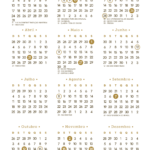 Calendário 2027 A4 Vertical Amarelo Dourado
