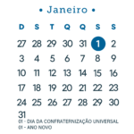 Calendário 2027 Azul Janeiro