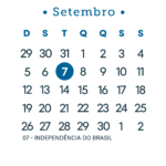 Calendário 2027 Azul Setembro