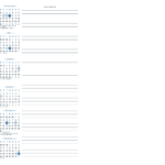Calendário 2027 Meia Folha A4 Azul