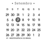 Calendário 2027 Preto e Branco Setembro