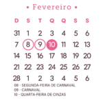 Calendário 2027 Rosa Fevereiro
