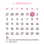 Calendário 2027 Rosa Janeiro
