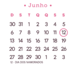 Calendário 2027 Rosa Junho
