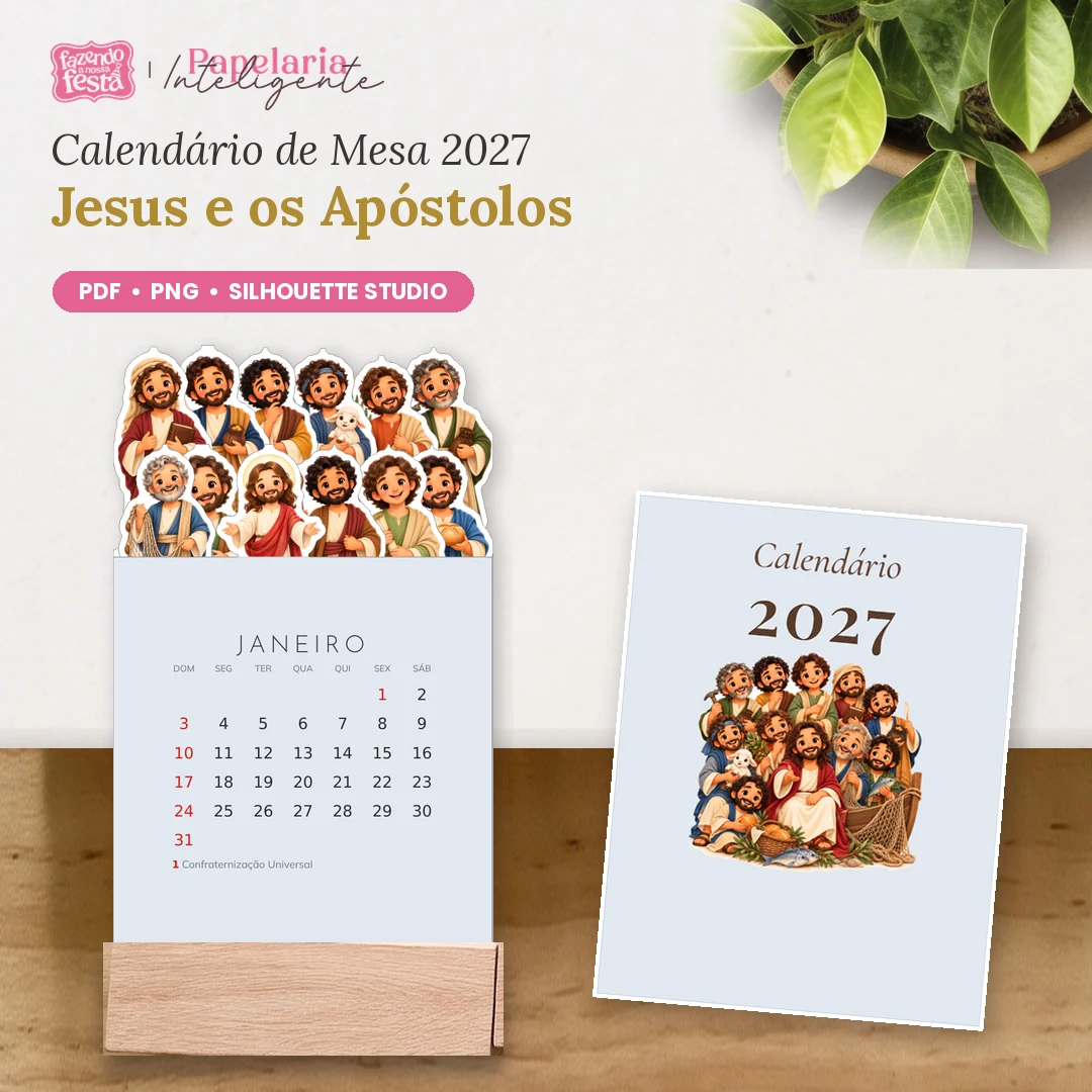 Calendário de mesa 2027 Jesus e os Apóstolos
